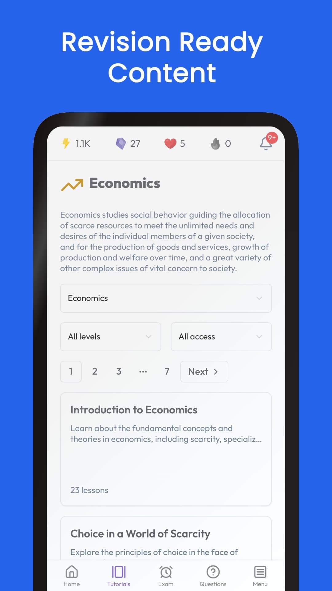 Revision Ready Content - Browse Economics tutorials and lessons