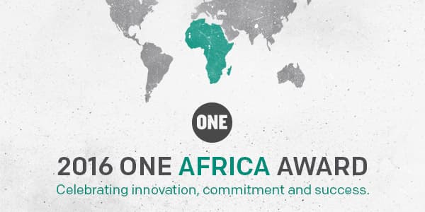 2016 ONE Africa Award for Sustainable Development Goals Driven Projects ($100,000)
