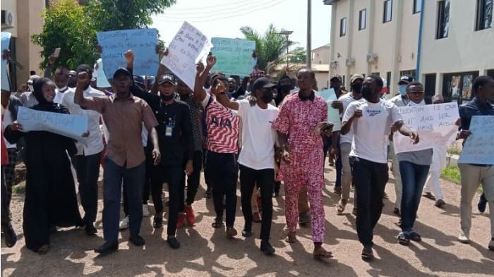 KASU Students Protest Against School Fees Hike