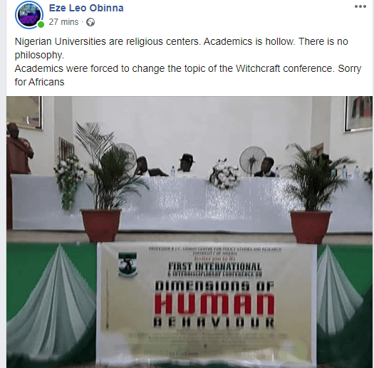 UNN Holds Her ‘Witchcraft’ Conference Against All Odds