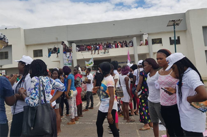 FUOYE Shut Down as Students Protest Against the “No School Fees, No Examination” Policy