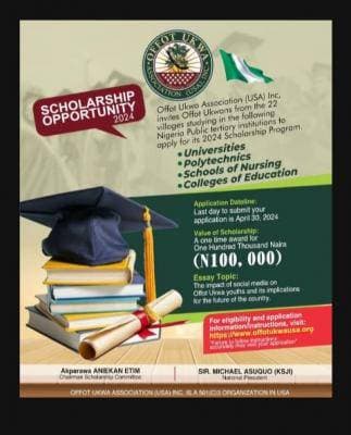 Offot Ukwa Association (USA) Inc. Scholarship Programme, 2024