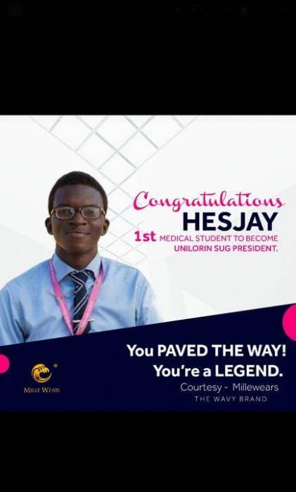 UNILORIN Celebrates Her First Ever Medical Student to Become SUG President