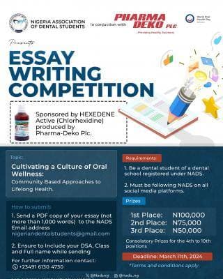 NADS Essay Competition for Nigerian Students, 2024 | How to Apply