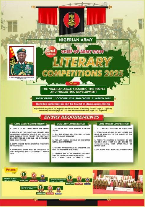 Chief of Army Staff (COAS) Literary Competition, 2025 | How to Apply