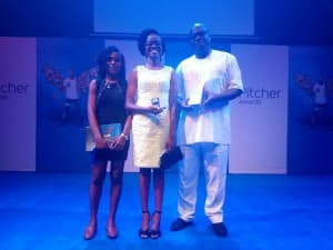 UNILAG Mass Communication Lecturer Stands Out With Her Student at Pitcher Awards Night