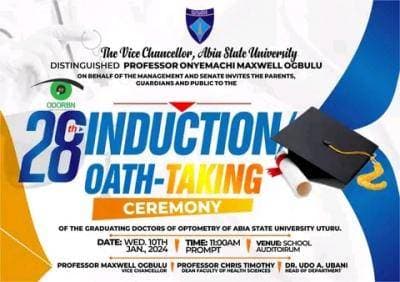 ABSU 28th Induction and Oath Taking Ceremony for Doctors of Optometry Graduates