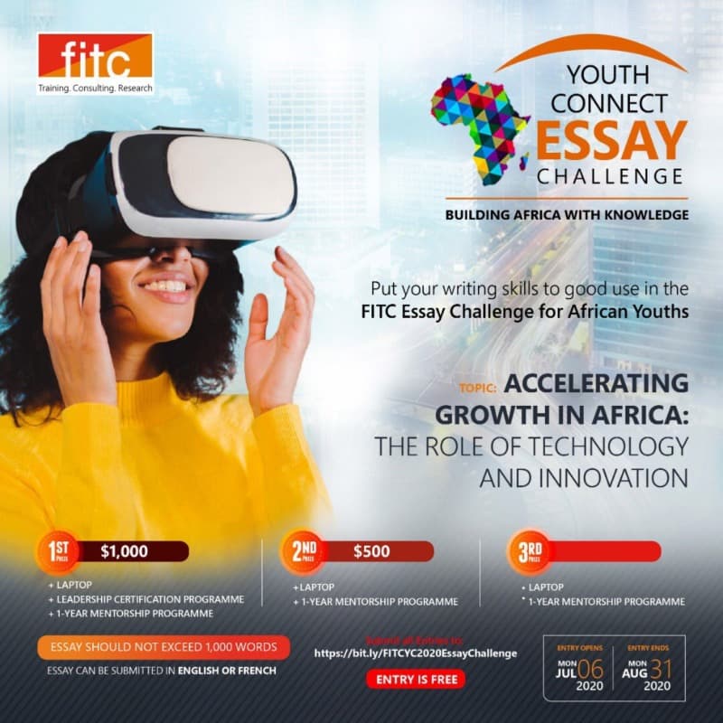 Financial Institutions Training Centre (FITC) Youth Connect Essay Challenge for Africans, 2020