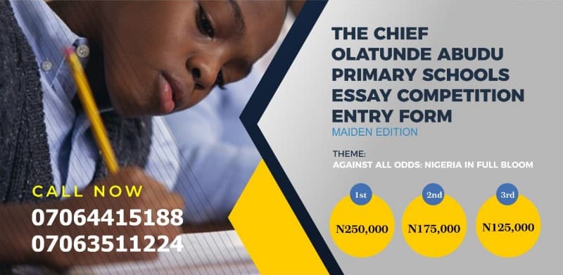 Chief Olatunde Abudu Essay Competition for Primary Schools 2018