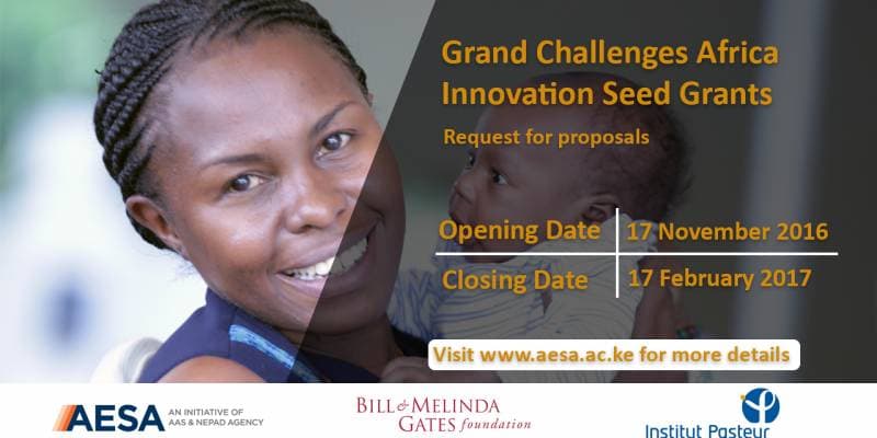2017 AESA Grand Challenges Africa Innovation Grants ($100,000 USD)