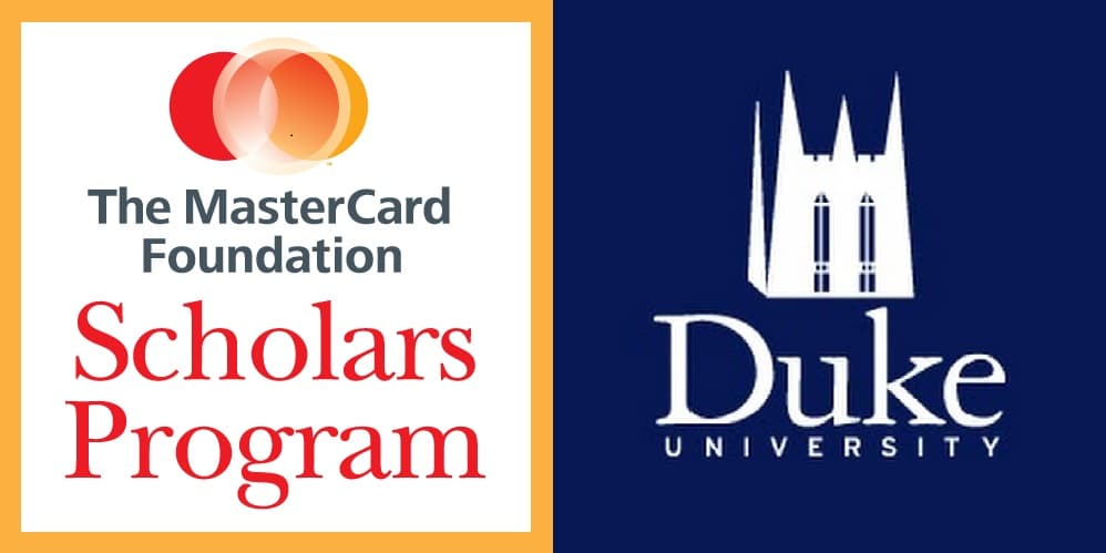 2017 MasterCard Foundation Undergraduate Scholarships at Duke University